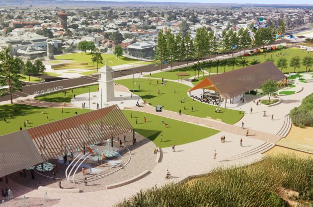 Aerial view of future Semaphore Foreshore development
