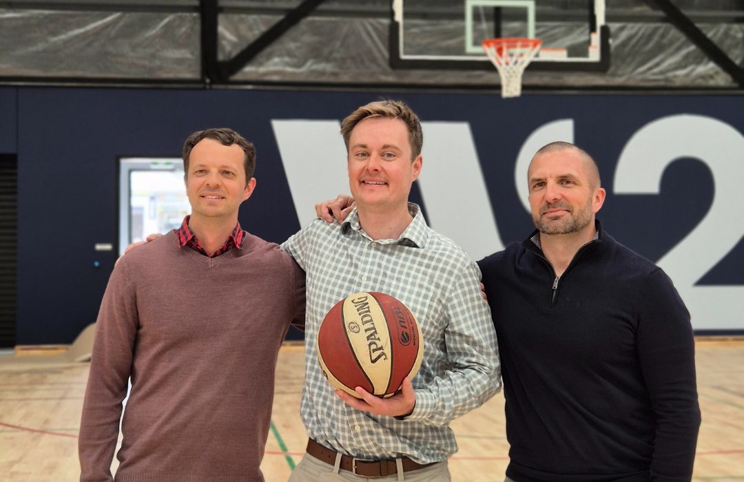 Town of Walkerville team members Ross Oates, James Kelly and Peter Todd inside The W: Walkerville Recreation Centre.